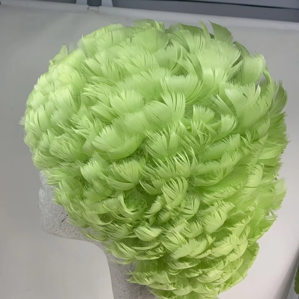Vintage Real Feather Net Elastic Hat